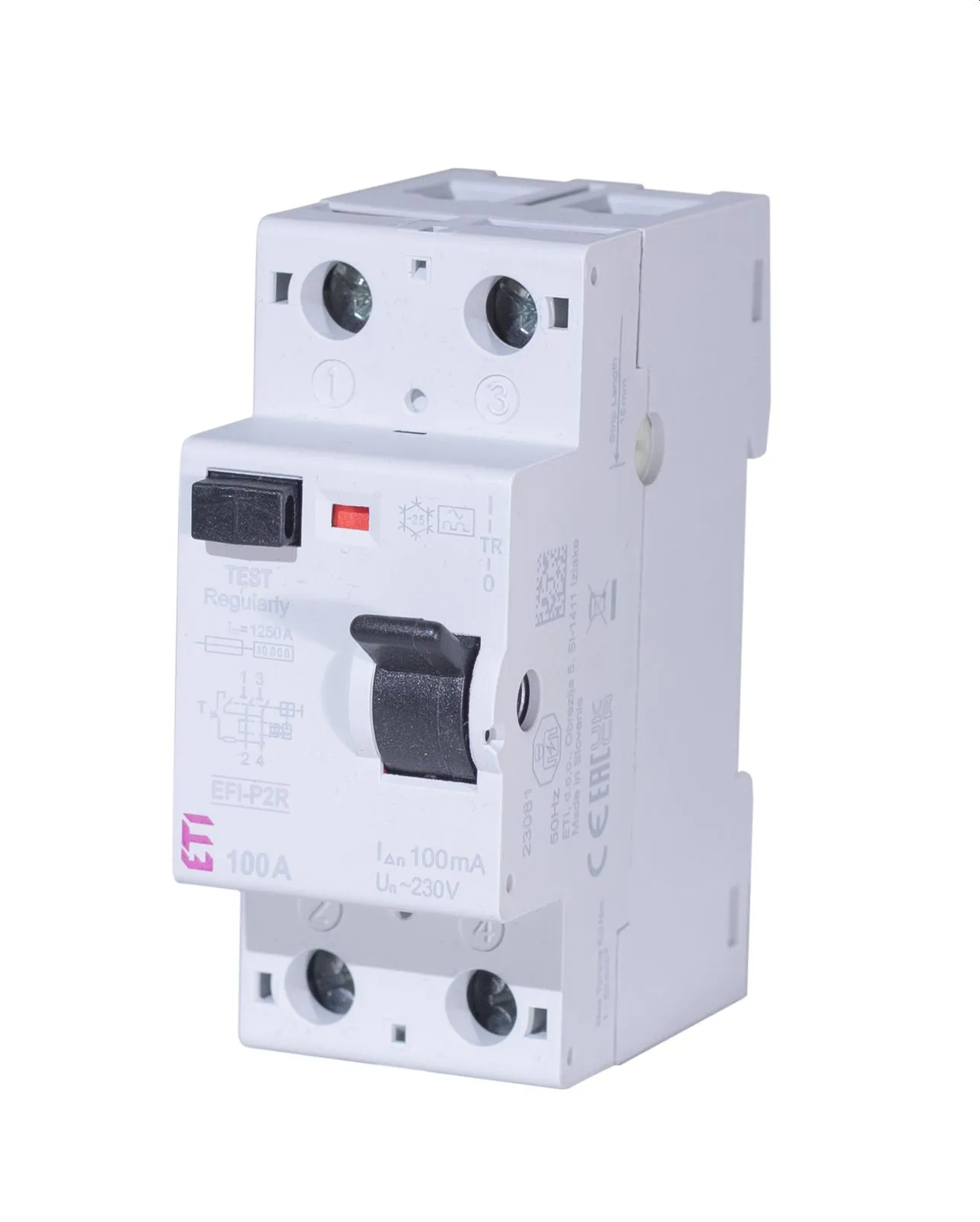 Fehlerstromschutzschalter EFI-P2R A 125/0.5 002061496