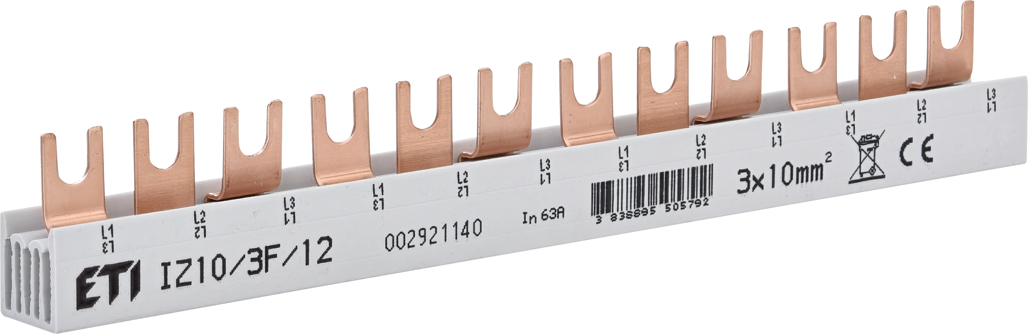 Isolierte Sammelschiene IZ10/3F/12 002921140
