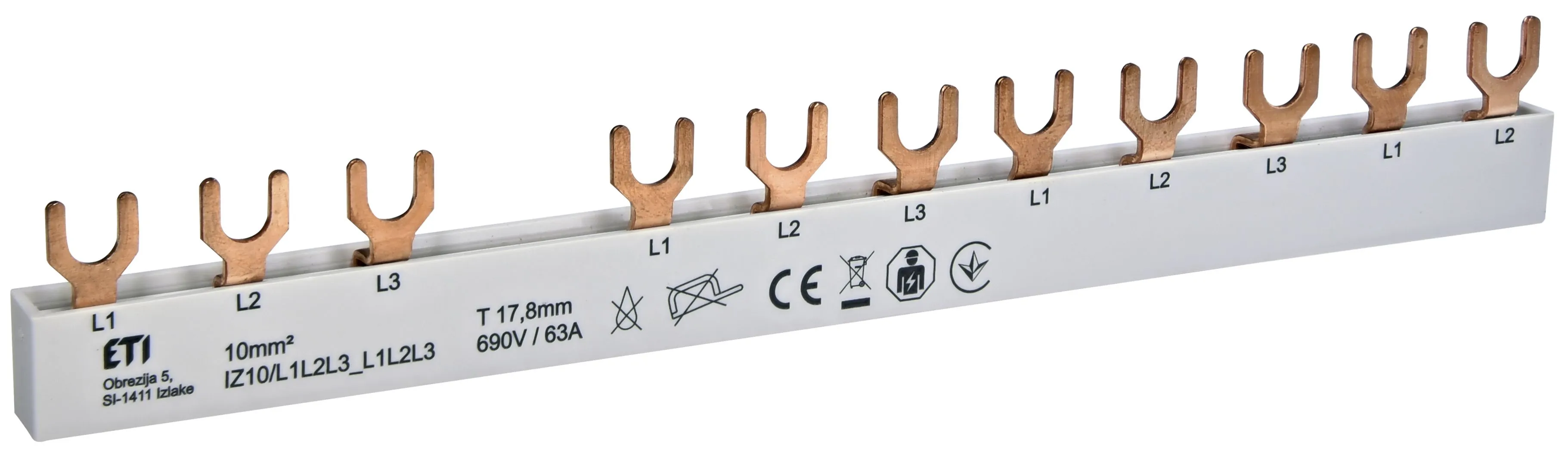 Kupferschiene IZ10/L1L2L3_L1L2L3 002921277