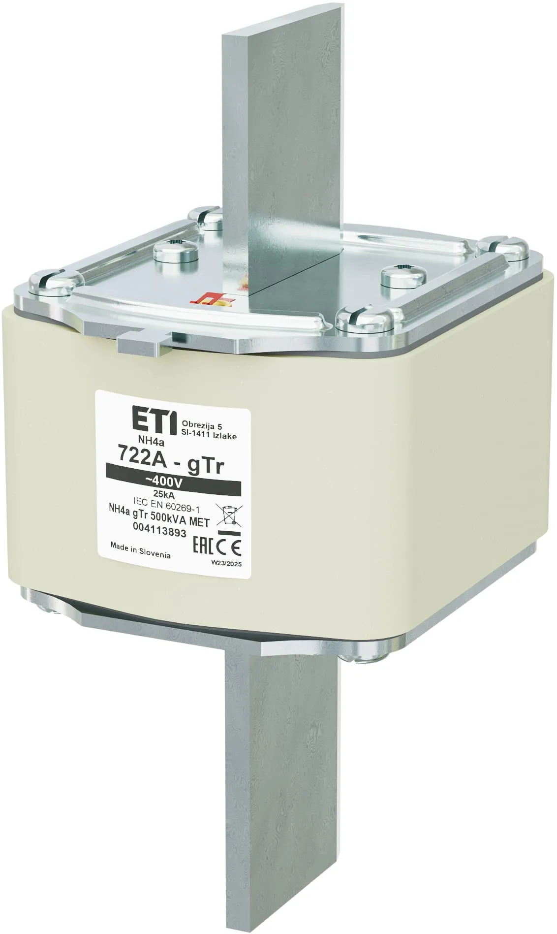 Sicherungseinsatz NH4a gTr 722A/400V/500kVA MET 004113893