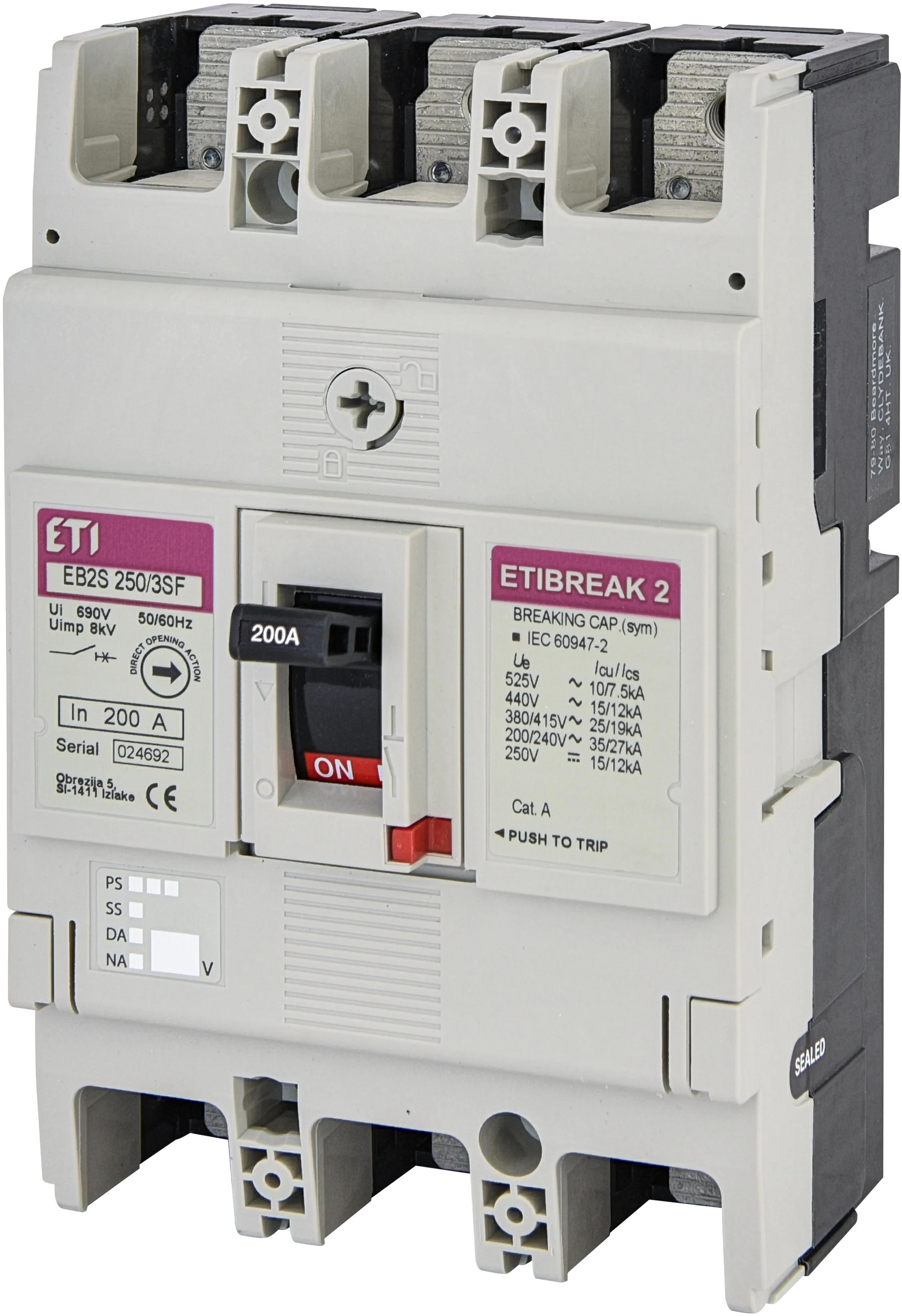 Leistungsschalter EB2S 250/3SF 200A 3p 004671838