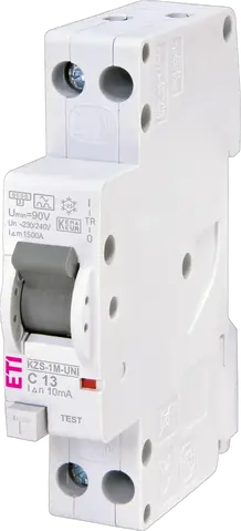 KZS-1M-UNI 1p+N A C13/0.01