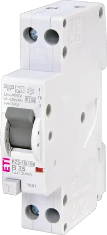 KZS-1M-UNI 1p+N A B25/0.03