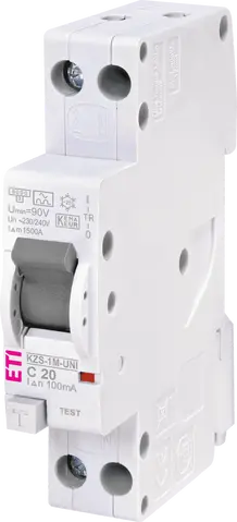 KZS-1M-UNI 1p+N A C20/0.1