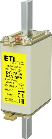 *NH0 gPV 63A/750V DC