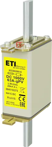 Bild von NH1C gPV 63A/1000V DC