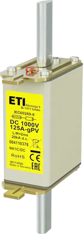 Bild von NH1C gPV 125A/1000V DC