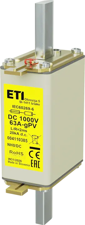 Bild von NH0 gPV 63A/1000V DC