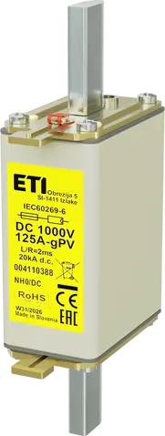 Bild von NH0 gPV 125A/1000V DC