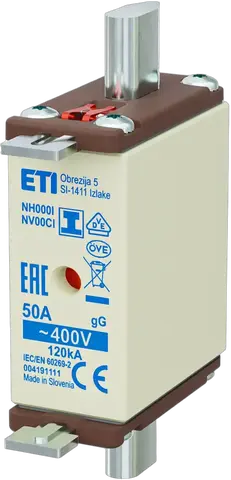 NH000/I gG 50A/400V