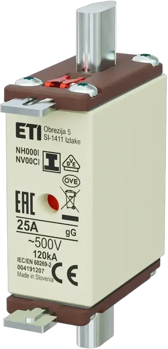 Bild von NH000/I gG 25A/500V
