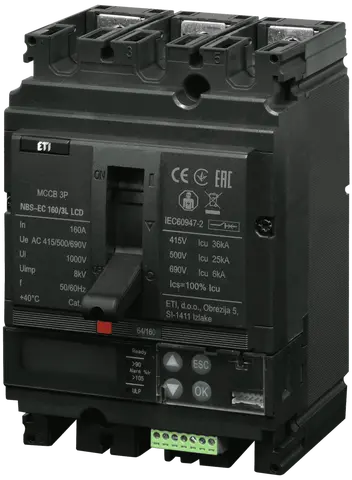 NBS-EC 160/3L LCD 160A 3P