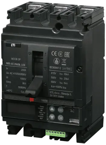 NBS-EC 250/3L LCD 250A 3P